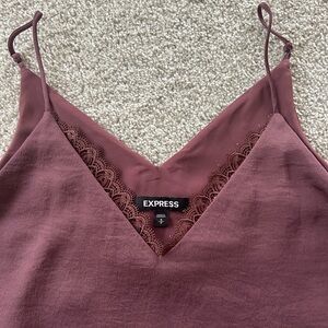 Express Mauve Camisole with Lace Trim